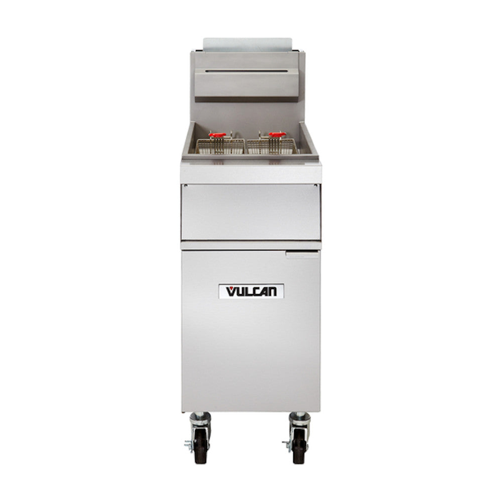 Vulcan 1GR35M Free-Standing Full Pot Gas Fryer with 35-40 lb. Capacity - 90,000 BTU