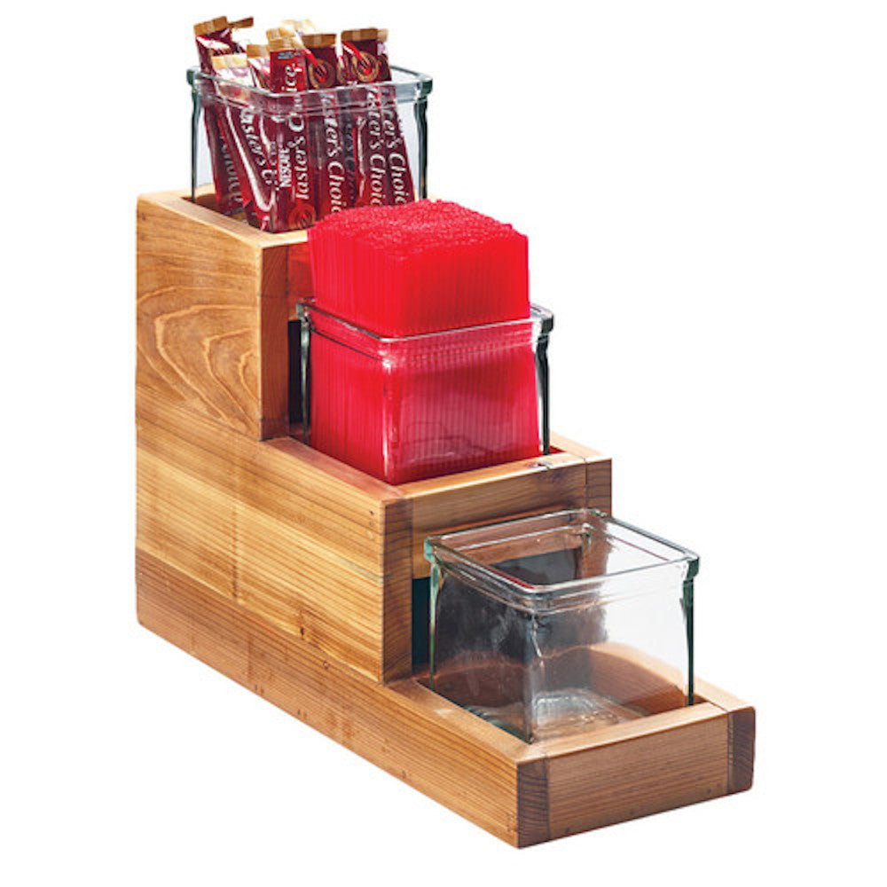Cal-Mil 3612-4-99 Madera Condiment Stair Step Display