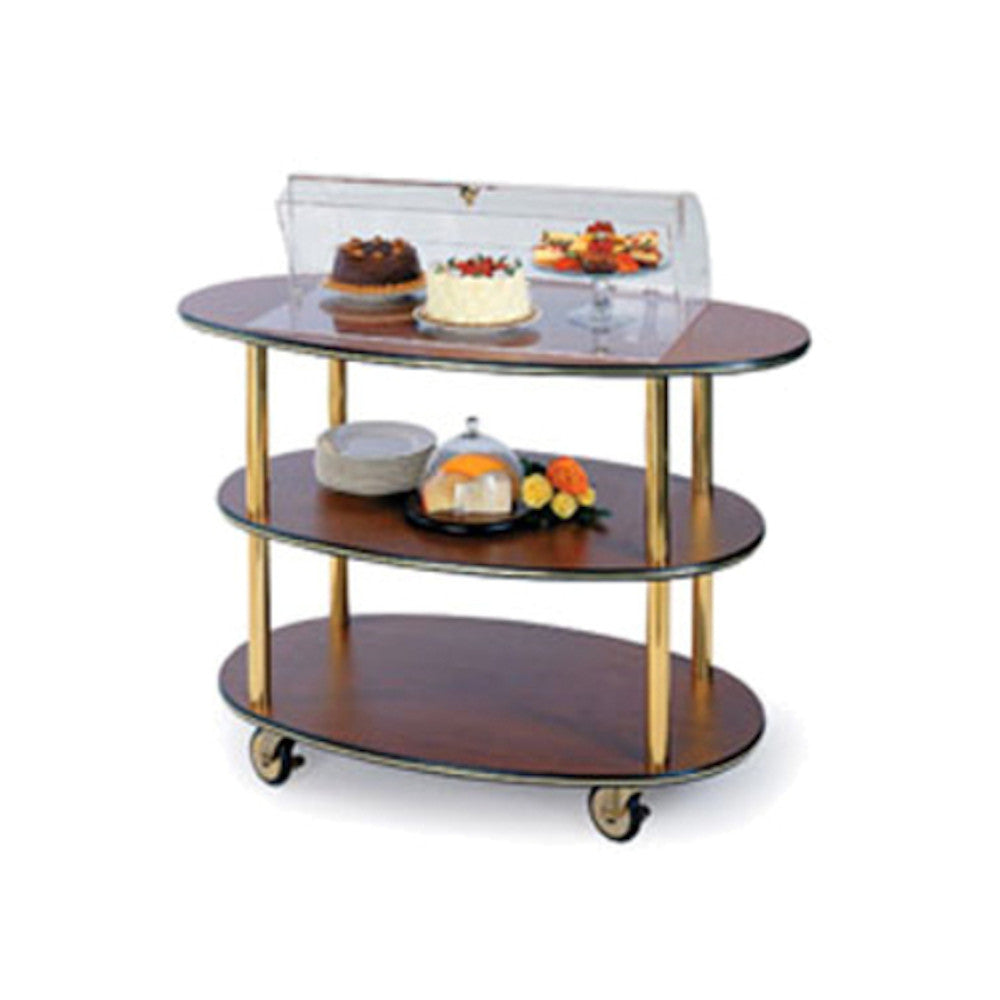 Lakeside 36303 Rounded Oval Dome Display Dessert Cart