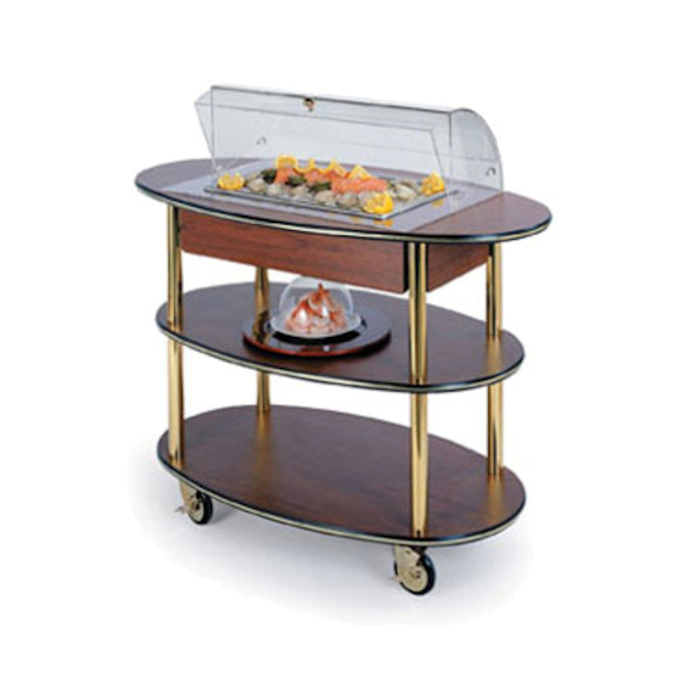 Lakeside 36306 Rounded Oval Dome Display Seafood Cart