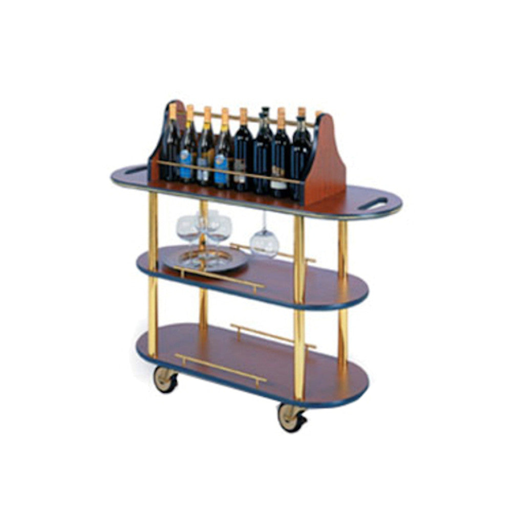 Lakeside 37207 Oval Liquor Wine Cart