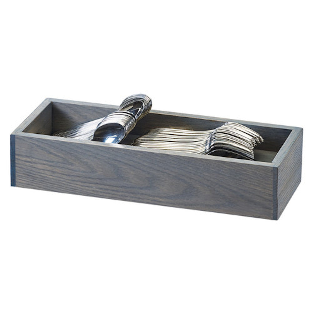 Cal-Mil 3819-83 Two Compartment Ashwood Flatware Organizer