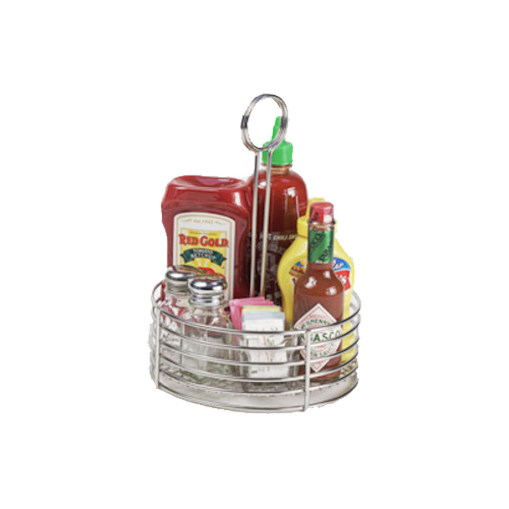 G.E.T. Enterprises 4-81866 Stainless Steel Condiment Caddy (1 dozen)
