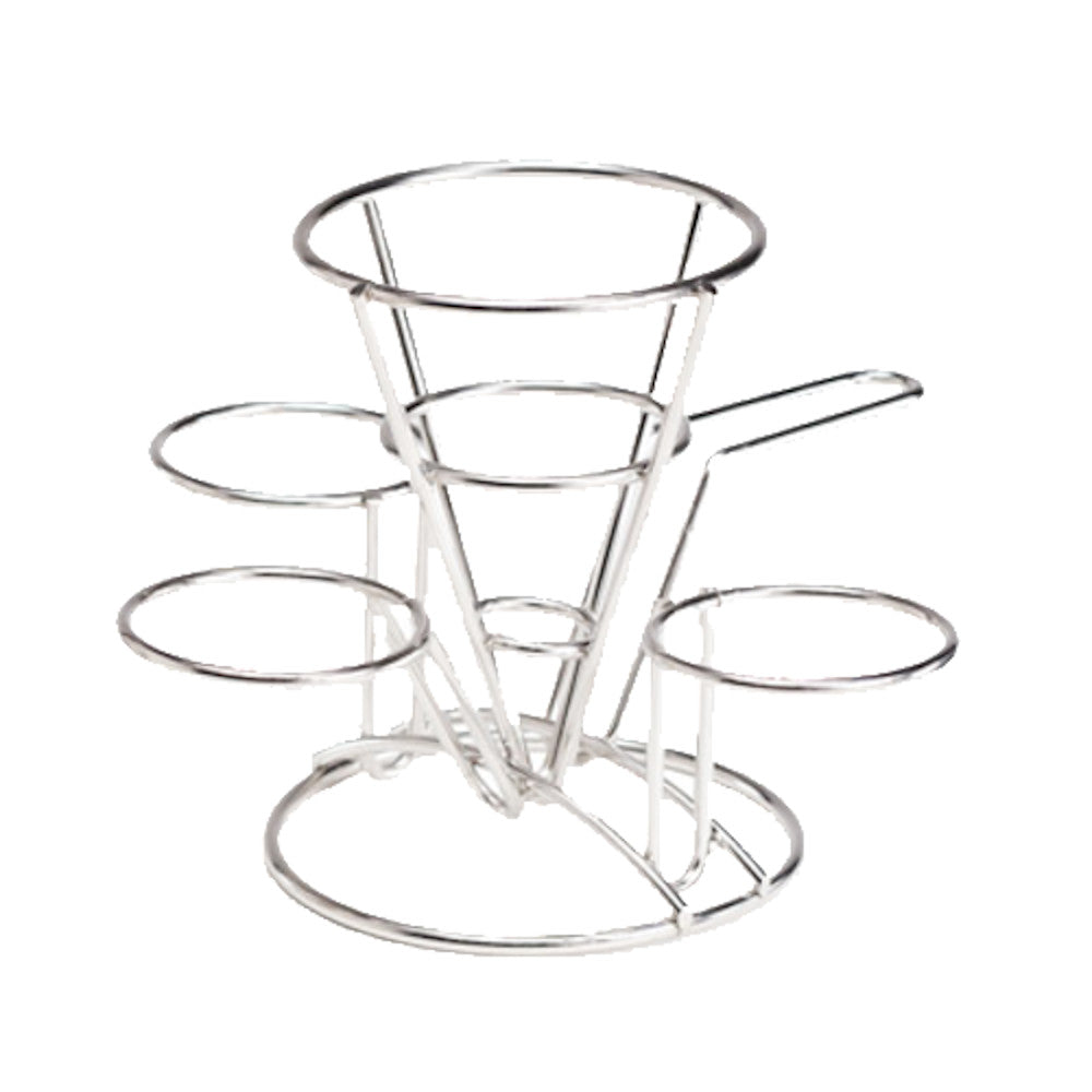 G.E.T. Enterprises 4-96283 Fry Cone Basket with 3 Condiment Cup Holders