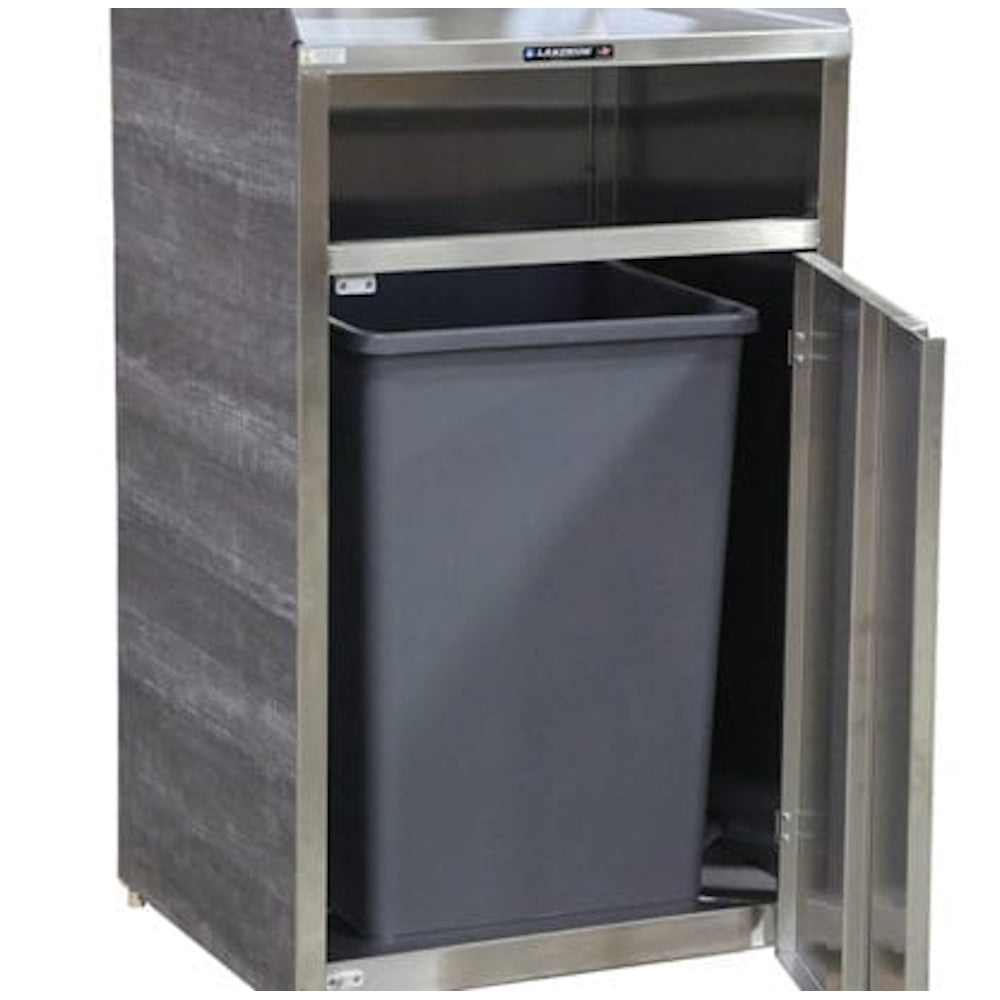 Lakeside 4410 Stainless Steel Refuse Station with Front Access and Purple Laminate Finish - 26 1/2" x 23 1/4" x 45 1/2"