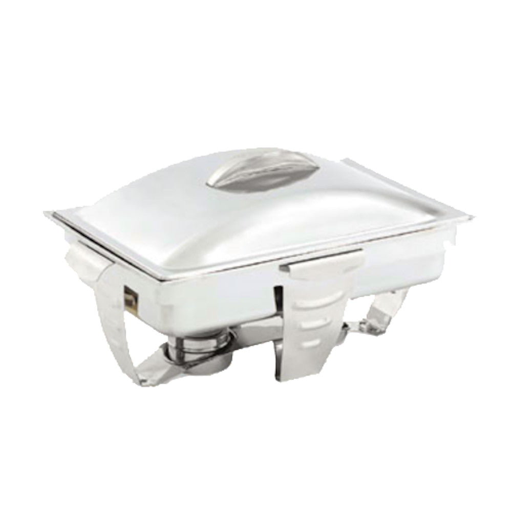 Vollrath 49520 9 Qt. Maximillian Steel Rectangular Chafer Full Size with Stainless Steel Accents