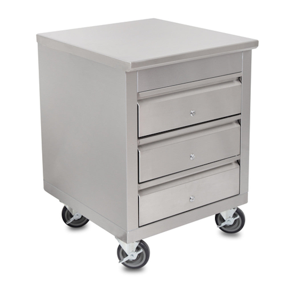 John Boos 4CD4-2724-CL Mobile Drawer Cabinet with Locks