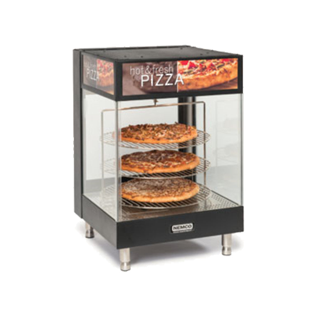 Nemco 6422 4-Tier Pizza Merchandiser with 18" Dia. Motorized Rotating Racks