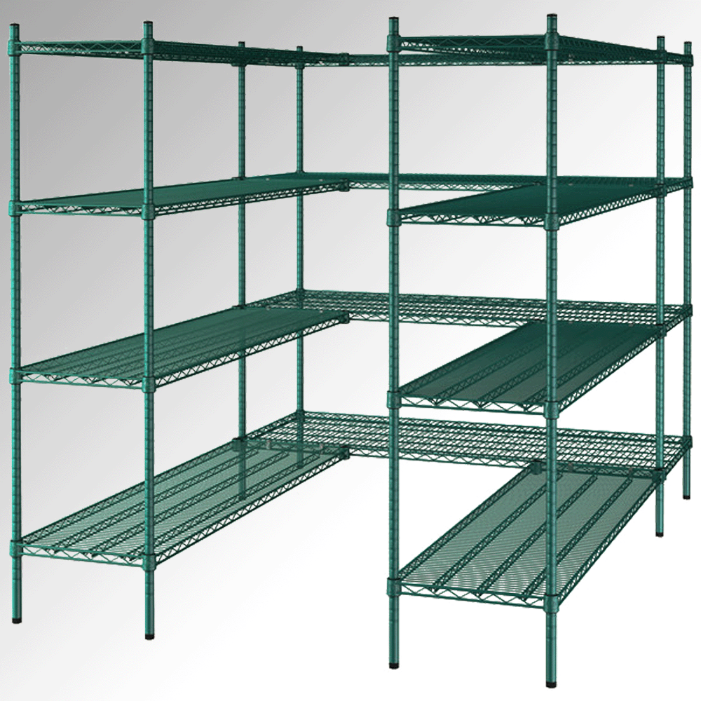 Focus Shelving Kit for 6' x 8' Walk-In, Four Tier