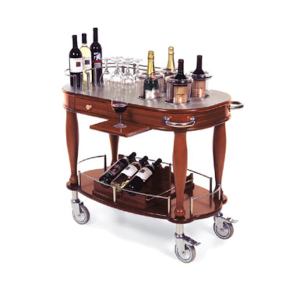 Lakeside 70038 Bordeaux Wine and Liquor Cart