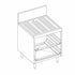 Perlick 7055A-D Underbar Glass Rack Storage Unit with Drainboard Top
