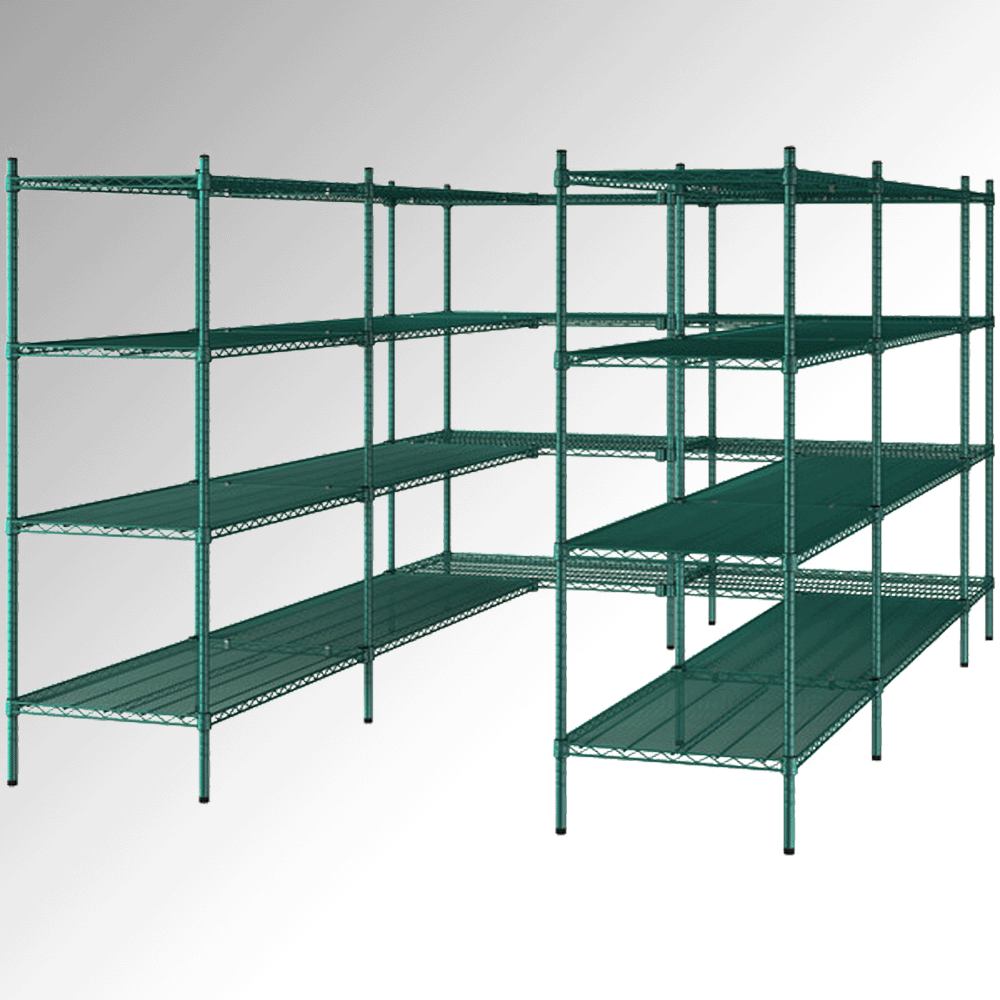 Focus Shelving Kit for 8' x 12' Walk-In, Four Tier