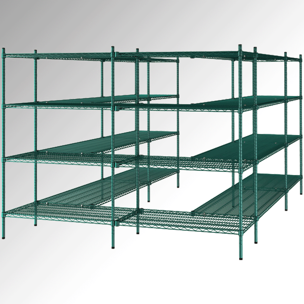 Focus Shelving Kit for 8' x 12' Walk-In, Four Tier