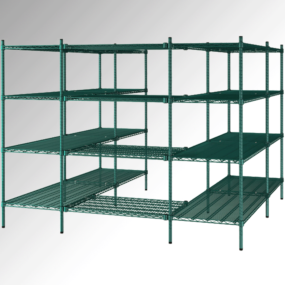 Focus Shelving Kit for 8' x 8' Walk-In, Four Tier