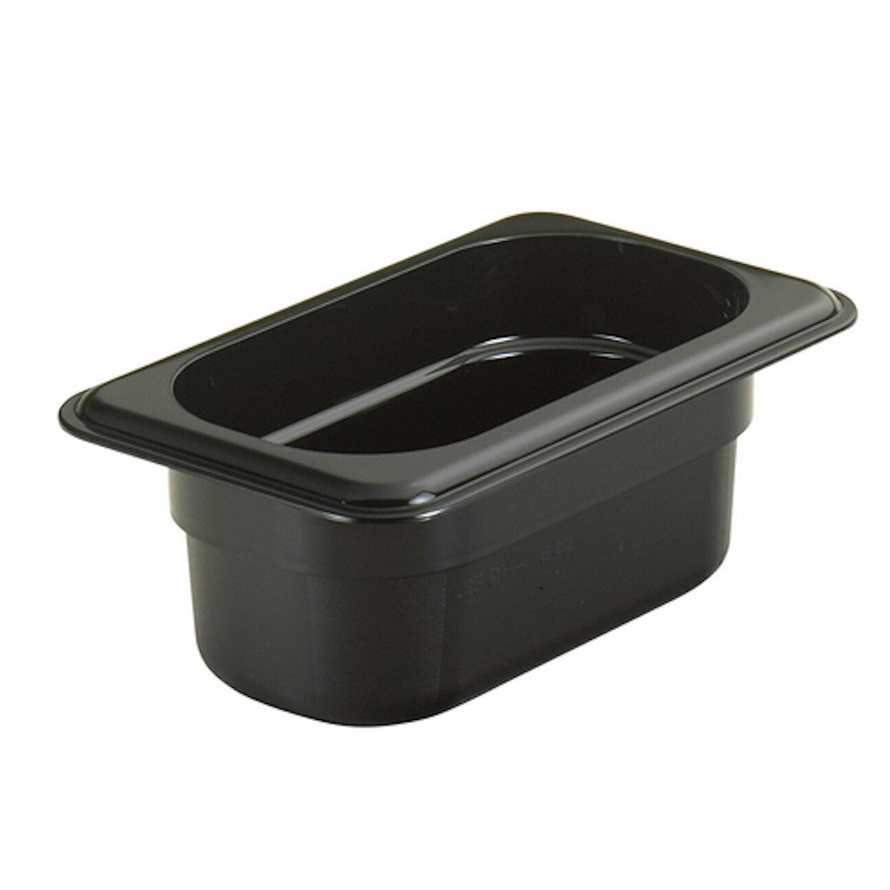 Cambro 92HP110 H-Pan 2.5" Deep Black High Heat Hot Food Pan 1/9 Size (6 per case)