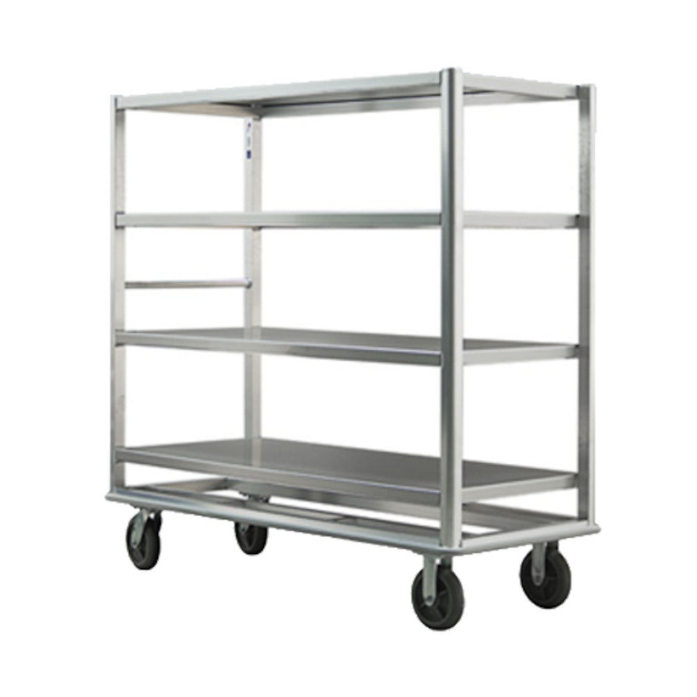 New Age 98182 Queen Mary 65-1/2" Banquet Cart with Four Shelves - 2500 lb. Capacity