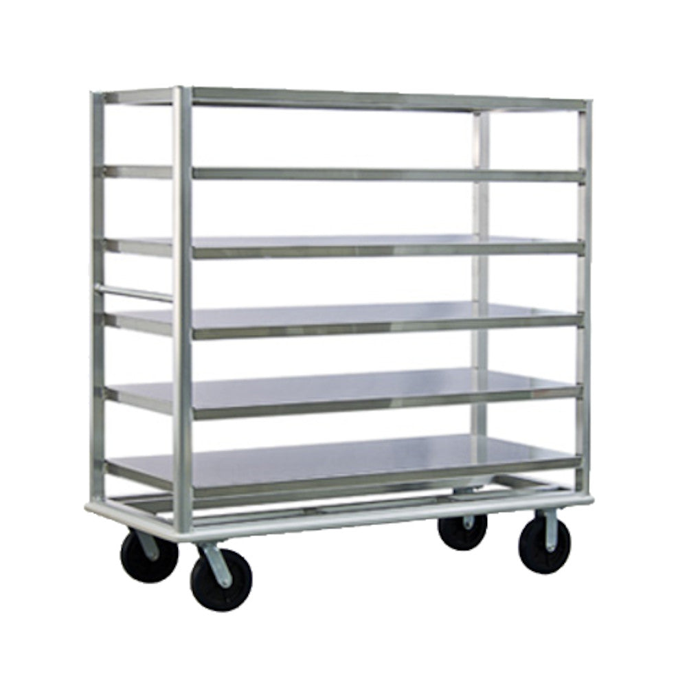 New Age 98183 Queen Mary 65-1/2" Banquet Cart with Six Shelves and 8-1/4" Spacing - 3000 lb. Capacity