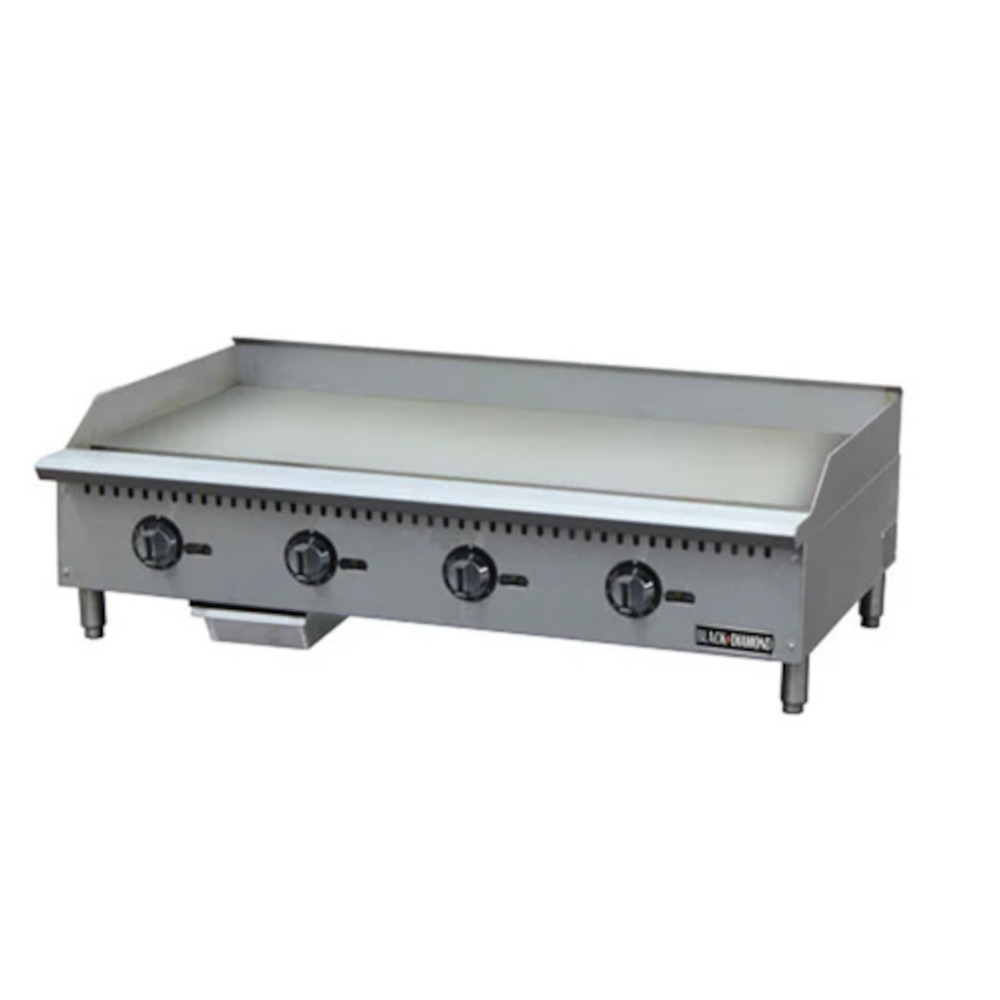 Adcraft BDCTG-48T Black Diamond Thermostatic Gas Griddle 48