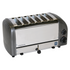 Cadco CTW-6M(220) Pop-Up Toaster with Metallic Grey Aluminum End Panels - 220V