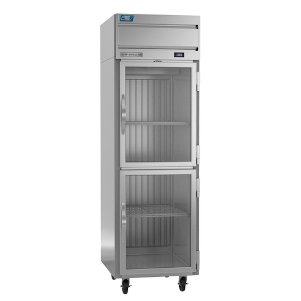 Beverage Air CT1HC-1HG Half Door Cross-Temp Convertible Refrigerator / Freezer