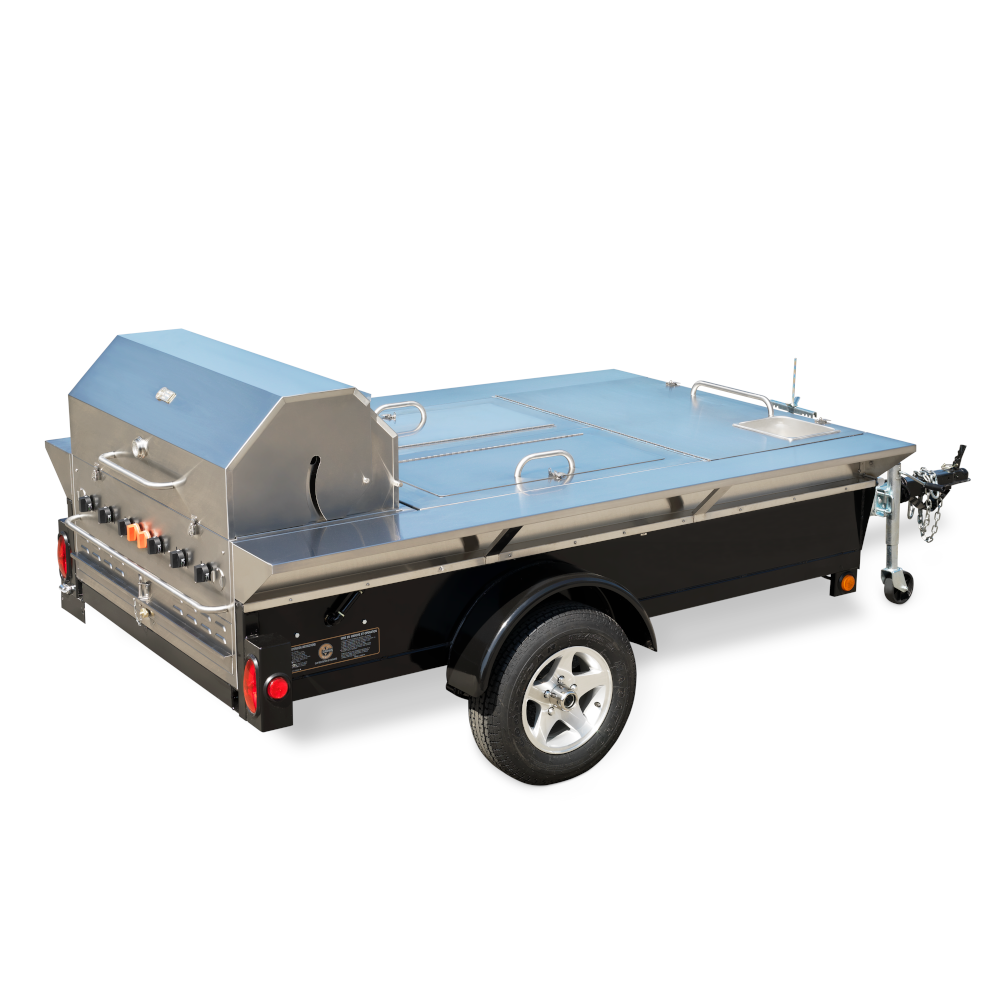Crown Verity CV-TG-4 Towable Outdoor Grill with Front Storage Compartment