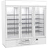 Beverage Air MMF72HC-5-W 75" White MarketMax Glass Door Merchandiser Freezer with Swing Doors