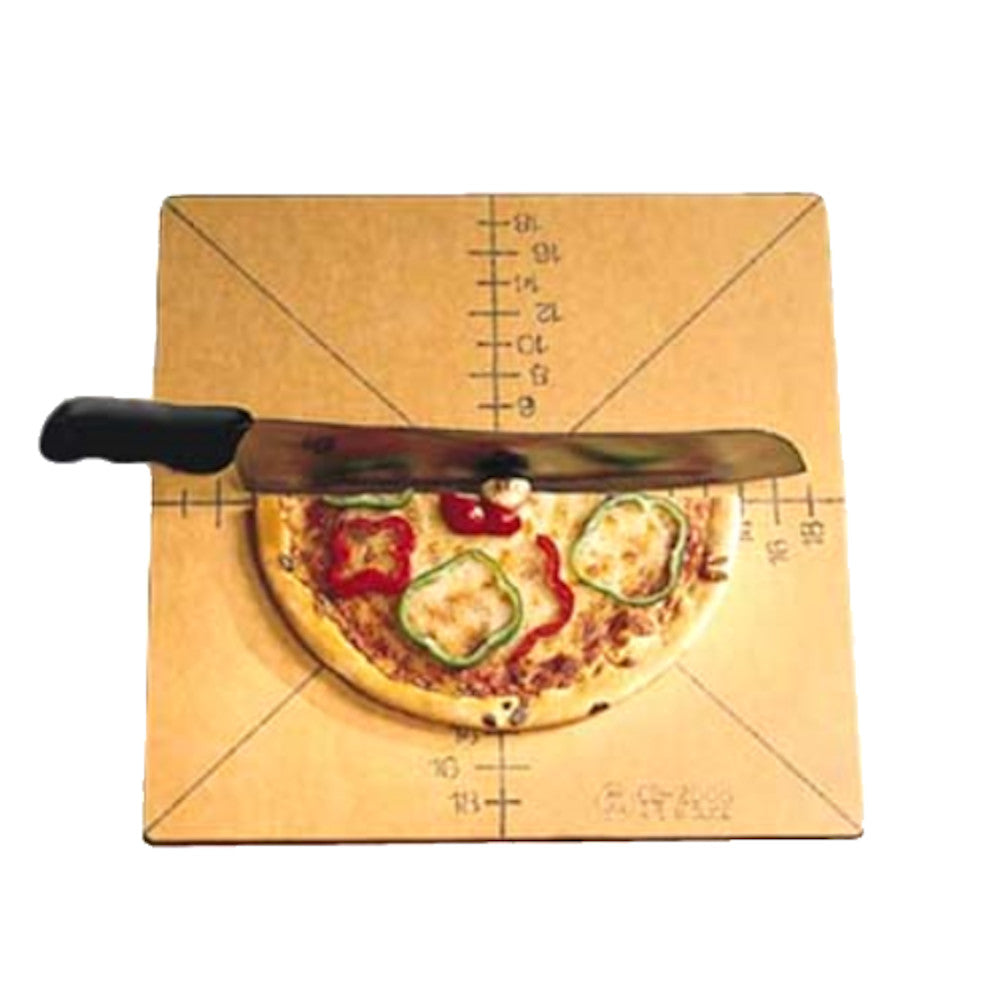 American Metalcraft MPCUT4 Wood Pizza Slice Cutting Board and Guide (Case of 6)