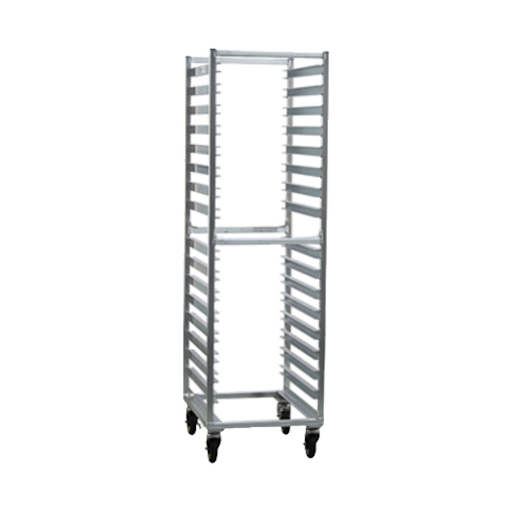New Age NS648 Mobile Full Height 21" Poly Box Rack with Slides on 3-1/2" Centers