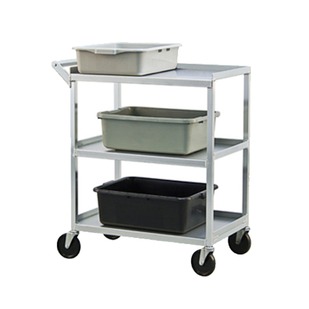 New Age NS745 Open Design 18-1/2" Bussing Cart with Three Solid Shelves - 350 lb. Capacity