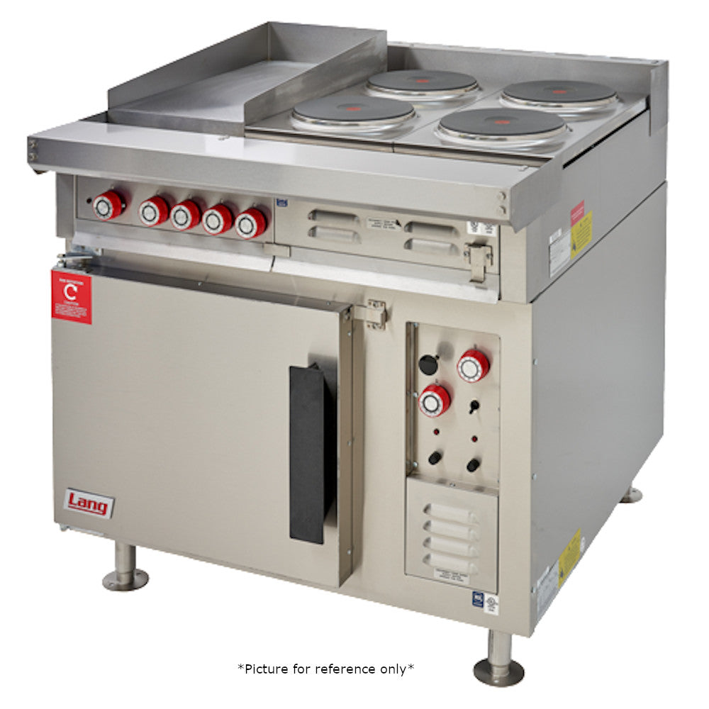 Lang R36S-ATA Electric 36" Heavy Duty Range with Griddle, French Plates, and Standard Oven - 21.0 kW