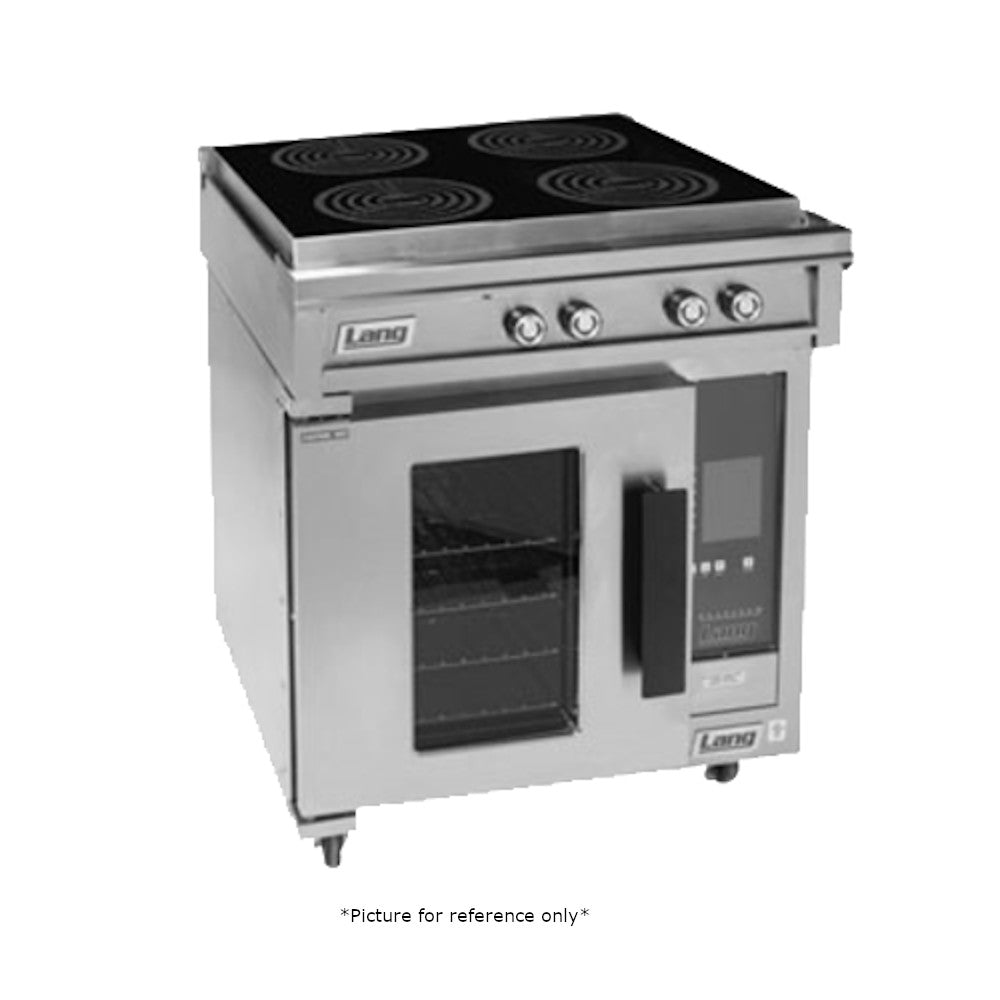 Lang RI36C-ATE Electric 36" Induction Range with Six 8" Glass Hobs and Convection Oven Base - 21.6 kW