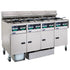 Pitco SSH60-4FD High Efficiency Multi-Battery Gas Fryer & Filter System