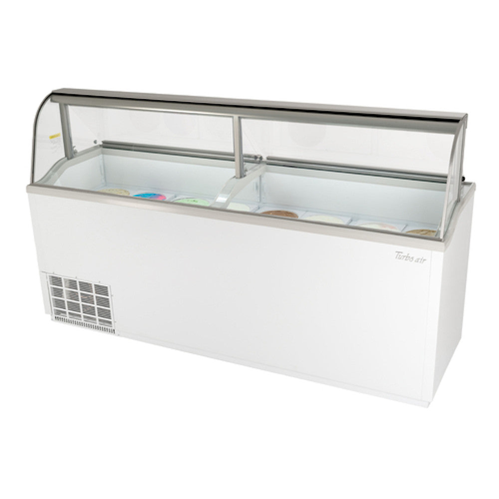Turbo Air TIDC-91W-N White 89" Ice Cream Dipping Cabinet