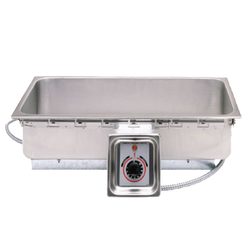 APW Wyott TM-43D-UL 4/3 Size Uninsulated One Pan Drop In Hot Food Well with Drain and UL Electrical Kit