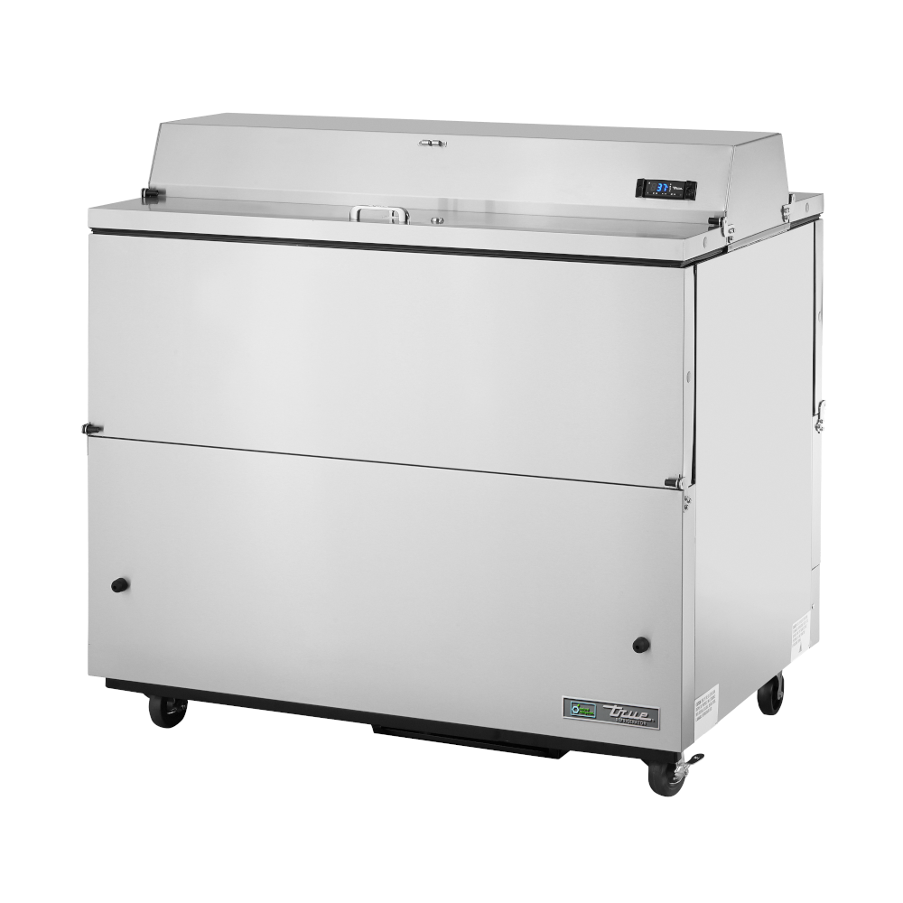 True TMC-49-S-DS-HC Forced Air Dual Sided Stainless Exterior/Aluminum Interior Mobile Milk Cooler