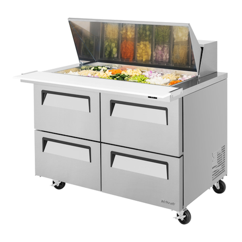 Turbo Air TST-48SD-D4-N 48" Super Deluxe Four Drawer Refrigerated Sandwich/Salad Prep Table