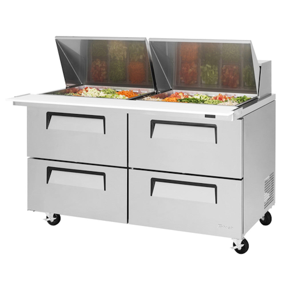 Turbo Air TST-60SD-D4-N 60" Super Deluxe Four Drawer Refrigerated Sandwich/Salad Prep Table