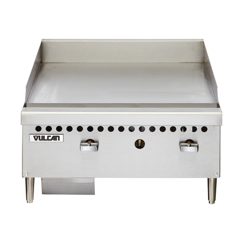 Vulcan VCRG24-M Natural Gas 24" Countertop Griddle with Manual Controls - 50,000 BTU