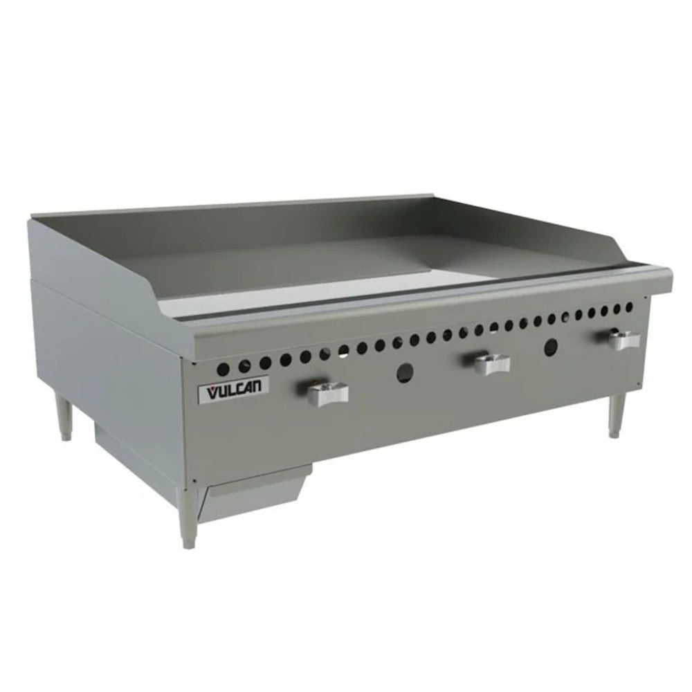 Vulcan VCRG36-M Natural Gas 36" Countertop Griddle with Manual Controls - 75,000 BTU