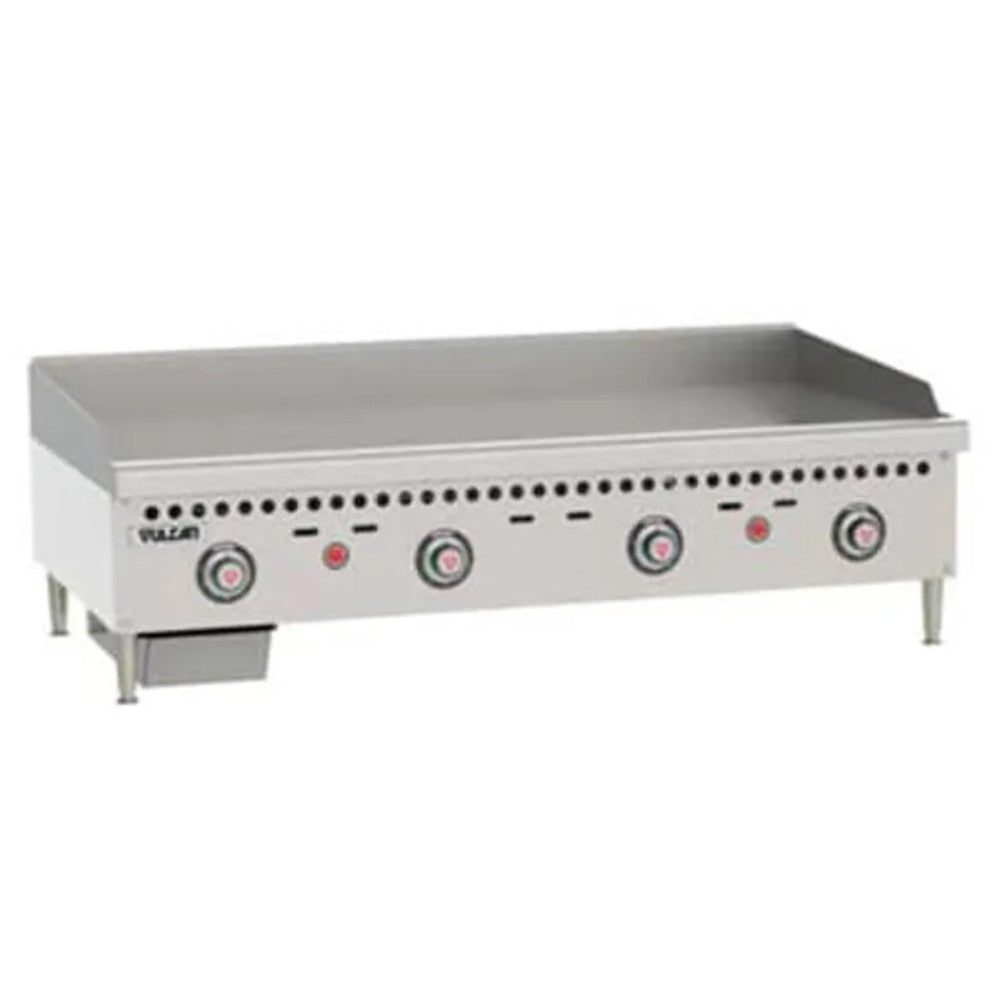 Vulcan VCRG48-T Natural Gas 48" Countertop Griddle with Snap-Action Thermostatic Controls - 100,000 BTU