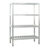 New Age 1065TB 4-Tier 24"D x 72"H x 36"L T-Bar Shelving Unit 1000 lb Capacity