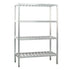 New Age 1066TB 4-Tier 24"D x 72"H x 48"L T-Bar Shelving Unit 1000 lb Capacity