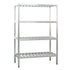 New Age 1068TB Four-Tier 24"D x 72"H x 72"L T-Bar Shelving Unit 1000 lb Capacity
