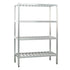 New Age 1071TB 4-Tier 24"D x 72"H x 42"L T-Bar Shelving Unit 1000 lb Capacity
