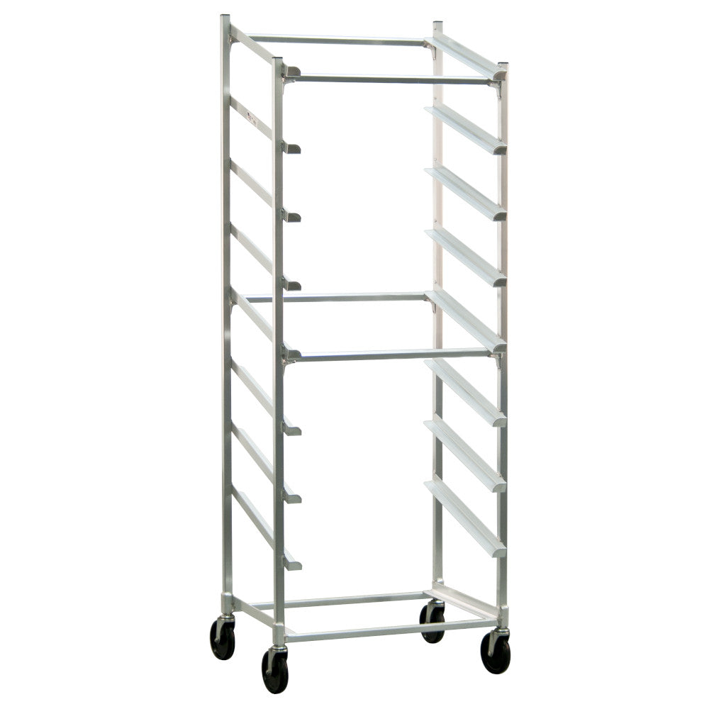 New Age 1139 Mobile Slant Display Rack 28.5”W x 77.25”H x 22”D, 9 Tray Capacity