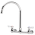 Krowne Metal 12-802L Splash Mount Commercial Faucet with 8-1/2" Gooseneck Spout