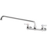 Krowne Metal 12-816L Splash Mount Commercial Faucet with 16" Swing Spout