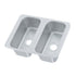 Vollrath 12065-2 Vending Cart 2 Compartment Drop-In Sink 6-1/8"W x 12-1/8" Front-to-Back x 5" Deep