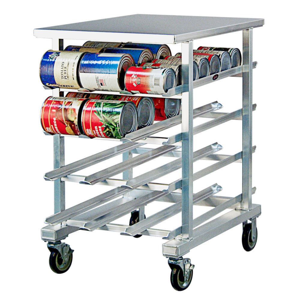 New Age 1225 Mobile 25”W x 41”H x 35”D Half-Size Can Storage Rack