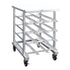 New Age 1227 Mobile 25”W x 41”H x 35”D Half-Size Can Storage Rack Poly Top